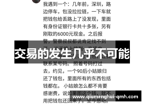 交易的发生几乎不可能 交易的发生几乎不可能